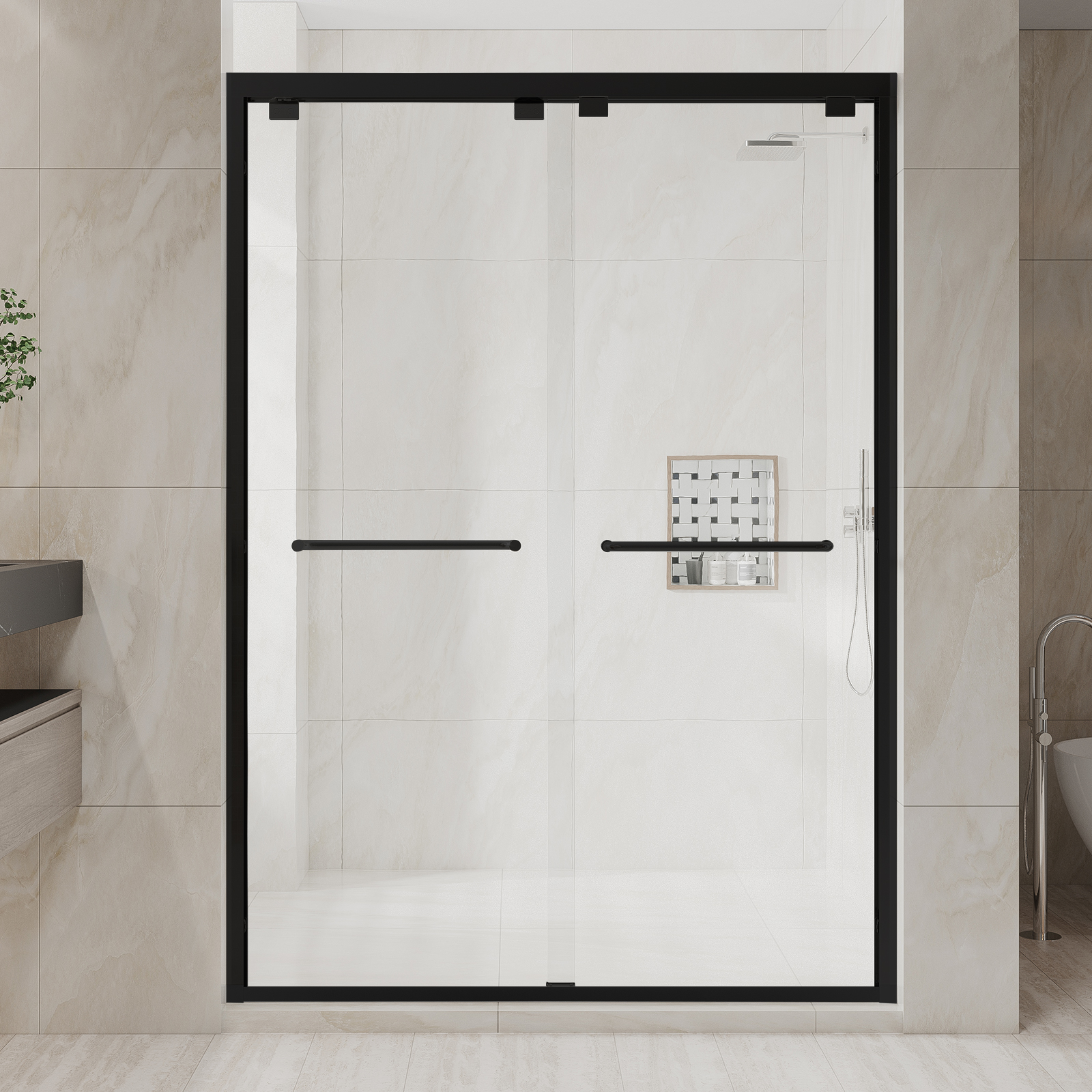 Semi-Frameless Sliding Shower Doors